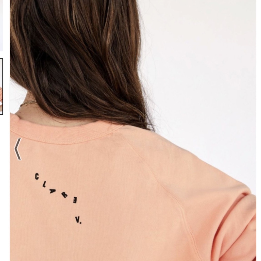 Clare V Peach and Black Graphic Sweatshirt - Picture 2 of 3